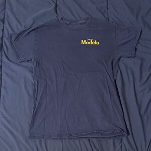 ModelCo Dark Blue Men's Tee with Yellow Logo